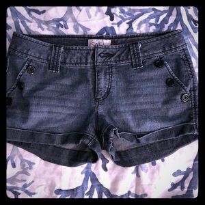 π 3 for $25 π SO EUC cuffed Jean shorts